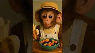 Cute monkey eating banana 🍌 #funny #monkeycomedy #monkeymovies #reels #animation #cute #reelscomedy