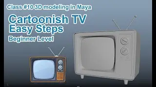 Autodesk Maya 3D modeling Class 10 Tutorial Cartoonish TV 3D modeling With Easy Step  | urdu / hindi