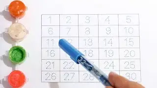 1 to 30 Counting for Kids | Dotted Numbers Practice | Learn Numbers Easily