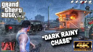 GTA 5 | Michael vs Police | Dark Rainy Chase | 4K Game Play | Ultra HD