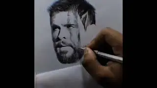Thor pencil sketch || #shorts #youtubeshorts #artwork #art #drawing @ChrisHemsworthIndia