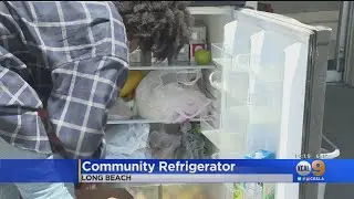 'Community Refrigerator' Offers Free Food On Long Beach Sidewalk