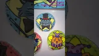 Toalla facial y pads desmaquillantes dise&ntilde;o #gato #circense #circo #reutilizable #lavable