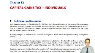 Introduction to CGT - ACCA Taxation TX-UK lectures