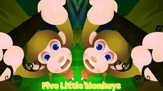 [2 MINUTE LOOP] Five Little Monkeys Sound Variations Remix 🎶 | Fun Beats Silly Sounds & Happy Rhymes