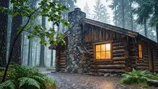 Rainy Night at the Log Cabin: Soft Thunderstorm Sounds for Stress Relief