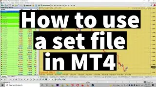 How to add Set File to EA(expert advisor) in MT4(very important to know)