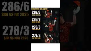 HIGHEST TOTAL IN IPL HISTORY-SRH - 287-3 vs kkr