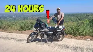 Living on my bike for 24 Hours challenge - कमर टूट गई 😣 24 घंटे में तो 