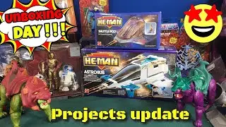 Toy opening day, He-Man New adventures Shuttle Pod, Astrosub, Iceman, metal R2-D2 (Unboxing Day)