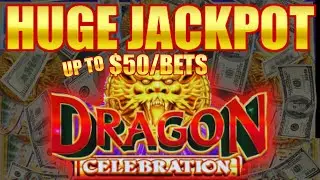 🤑 HUGE JACKPOT DRAGON CELEBRATION KONAMI SLOT MACHINE LIVE PLAY UP TO $50 SPINS!