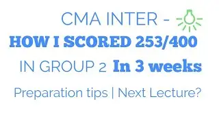 How to prepare for CMA Inter | Time Table | Next Strategic Management Lecture