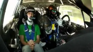 Ken Block takes WRC Academy driver Brendan Reeves for a spin in Finland