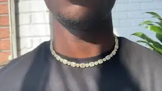 Emerald Clustered Tennis Chain 18k Gold by 6 ICE