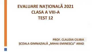 Evaluare Nationala 2021 - Test de antrenament 12