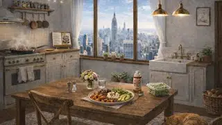 Cozy NYC Jazz Kitchen Ambience | Cooking Dinner & Listening to Jazz | Slow Evening at Home