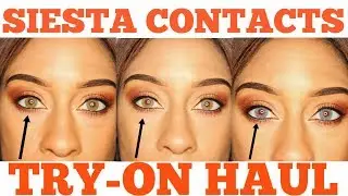 SIESTA CONTACTS TRY-ON HAUL | COLORCL.COM (SUGAR BROWN, CREAMY BROWN & CREAMY GRAY) 😍