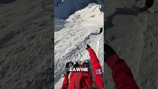 scary situation on a powder day 😳😳 #crazy  #scary #death #snowboarding #powder #backcountryskiing
