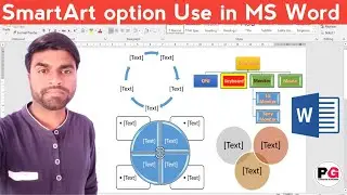 SmartArt Option use in MS Word || How to use Smartart option in MS Word || Graphic Design in ms word