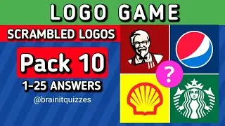 Logo Game, Scrambled logos. Pack 10 answers #logogame @brainitquiz