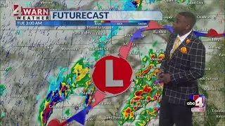 Increasing showers with dropping temperatures, snow levels to drop to 5,000 feet