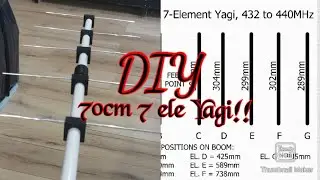 Portable 70cms 7 element yagi antenna.