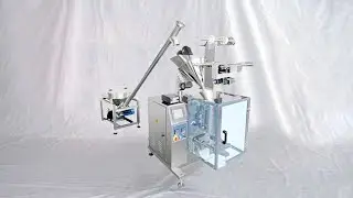 powder small sachet packing machine with screw auger materials feeding system آلة تعبئة المسحوق