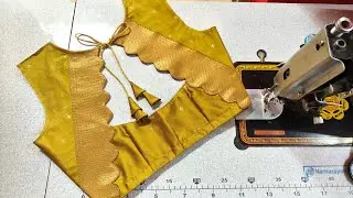 Дизайнерская блузка с вырезом на спине, украшенным шнуровкой и фестончатой ​​каймой | Новый тренд...