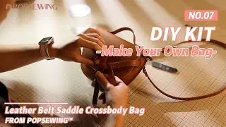 Brown Saddle Bag Handbag DIY Kit | Mini Saddle Bag | POPSEWING&trade;