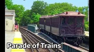 ⁴ᴷ 2017 Vintage Parade of Trains Action - BU Gate Cars