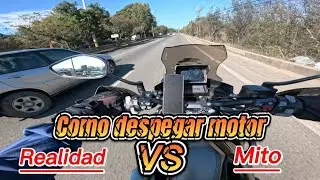 Como hacer asentamiento o despegué de una moto, Zontes 350 T2