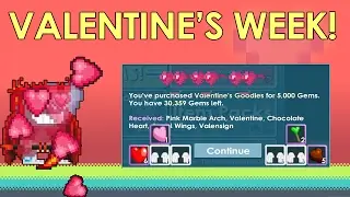 Growtopia - VALENTINES WEEK!!! GOT WINGS FROM PACK!!!!