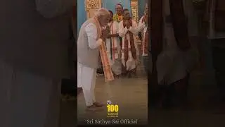 Glimpses of Mr Narendra Modi's visit to Prasanthi Nilayam | 100 Years of Sri Sathya Sai