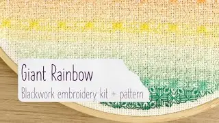 Blackwork embroidery can be colourful too! 🌈