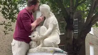 A makeover for an old statue, Guilford Place, London