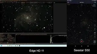 NGC6946 Fireworks Galaxy - Edge HD 11 vs. Seestar S50 Speed x30 - Pompey Observatory - 25 April 2024