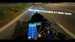 Motorcycle ride at New year late night ride with Midnight city M83 song (sad vibes)