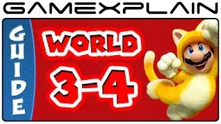 Super Mario 3D World - World 3-4 Green Stars & Stamp Locations Guide & Walkthrough