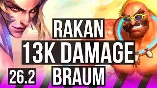RAKAN & Samira vs BRAUM & Tristana (SUP) | Glacial Augment, 13K damage | EUW Master | 26.2