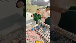 POOJA Bhuvan playing after time with bua #viral #plying #love 