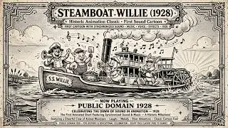 Steamboat Willie (1928) | Historic Animation Classic | Public Domain Cartoon (HD)