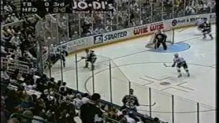 Hartford Whalers Final Game Start of 3rd Period and Dineen Goal