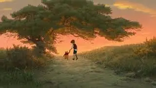 Winnie the Pooh (2011) ending scene with a winking Pooh doll