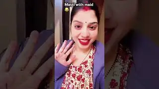 Makeup of my maid done by me  she is very happy after makeup #shorts #video #viral#funny #happiness