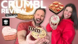 💘 We Tried Crumbl&rsquo;s NEW Valentine&rsquo;s Day Cookies | Savory Swolemates Taste Test 🍪  Strawberry Dubai!