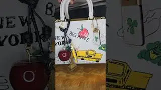 New Limited Edition Rouge 25 in Sketch-Graffiti Print w/NY charm 🍎🚕🗽@Coach