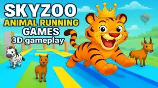 SkyZoo Animal Racing 3D Gameplay | Wild Animal Race on Sky Tracks | Offline Fun Race Game