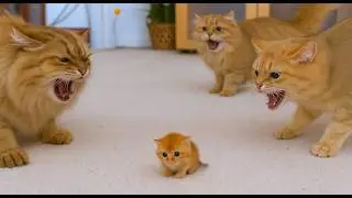 He shaking! Unexpected reactions of adult cats to a foster kitten when they meet for the first time