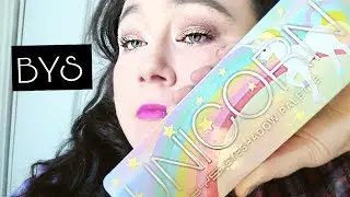 BYS UNICORN PALETTE| FIRST IMRESSIONS| SWATCHES & TRY ON jessellinvlogs