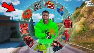 Franklin Try New Avengers Ben 10 Watch And Become Superhero in GTA 5!
